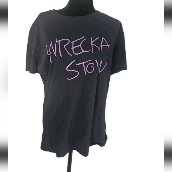 Prince Wrecka Stow Black And Purple Crew Neck Graphic Band Concert Tee L - Picture 2 of 9